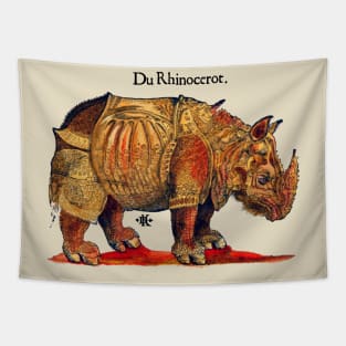 Durer's Rhinoceros in Color Tapestry