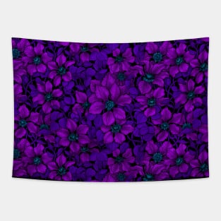 Purple Clematis vine Tapestry