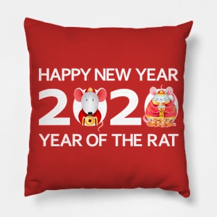 Happy New Year 2020 Chinese Year of the Rat Zodiac Sign Gift Pillow