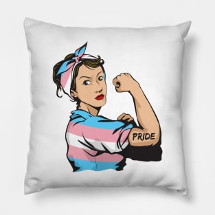 Trangender mom pride funny strong woman Pillow