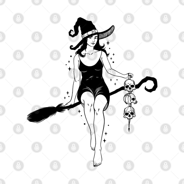 Broom Rider Witch by OccultOmaStore