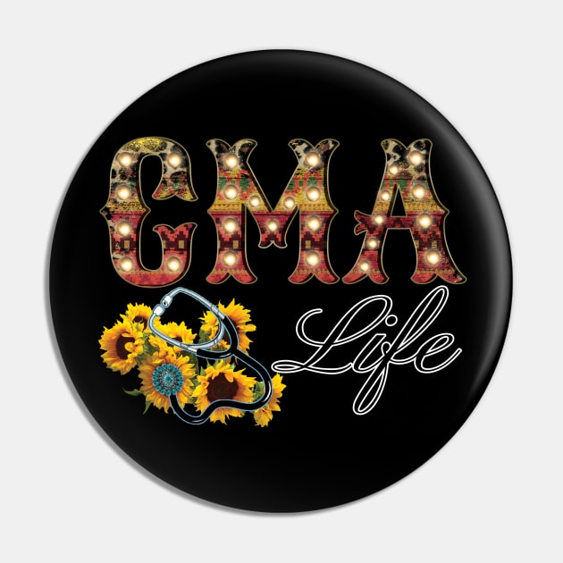 CMA Life sunflower Pin by DigitalCreativeArt