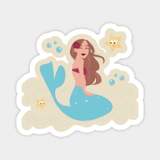 This mermaid is having fun! Magnet