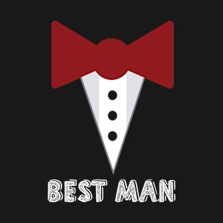 Best man wedding party t shirt mock tuxedo T-Shirt