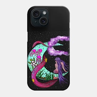 Mermaid on the Moon Phone Case
