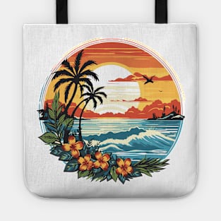 Comes Sun Beach 2023 Tropical Hello Summer Tote