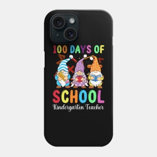 Gnomies 100 Days Of School Kindergarten Teacher Phone Case