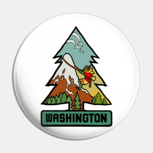 Vintage Style Washington Tree Climber Pin