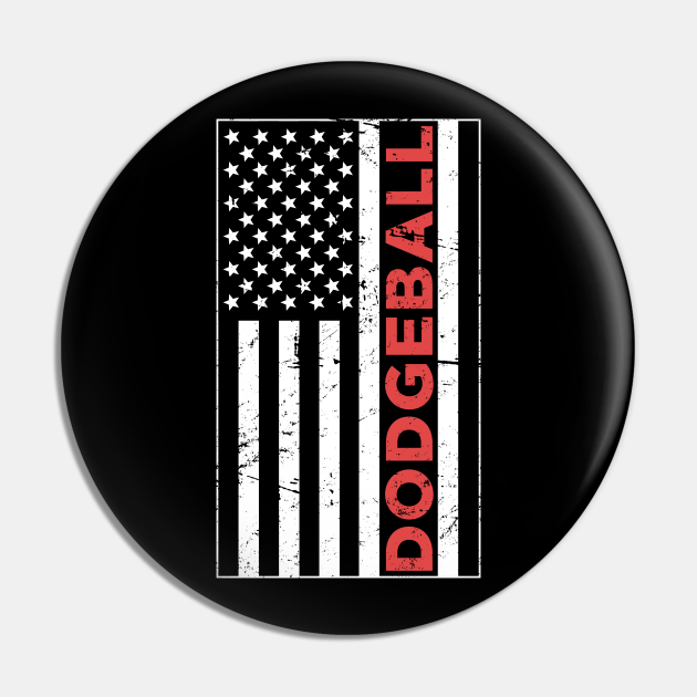 Vintage United States Flag & Dodgeball Dodgeball Pin TeePublic