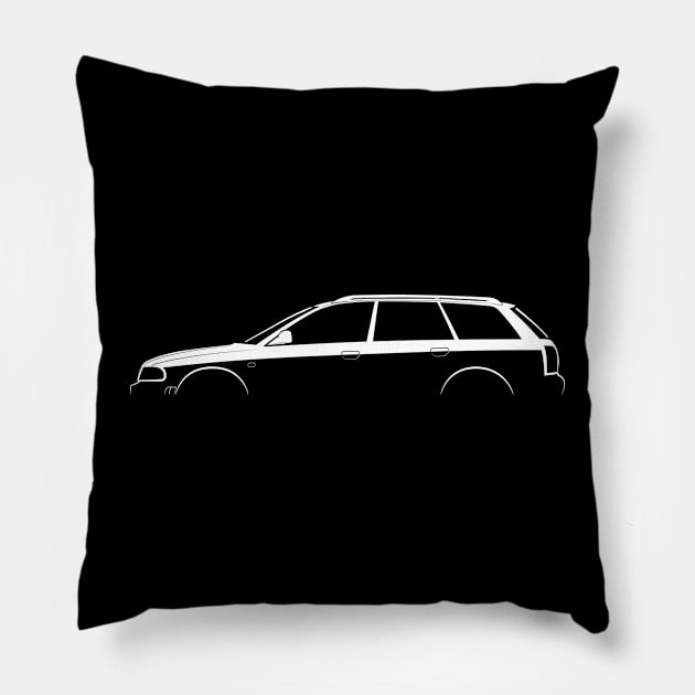 Audi RS 4 Avant (B5) Silhouette Pillow by Car-Silhouettes