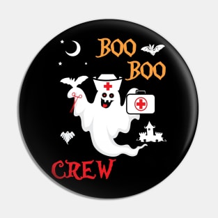 Boo Boo Crew ER EMT LPN Spooky Nurse Moonlit Bat. Pin