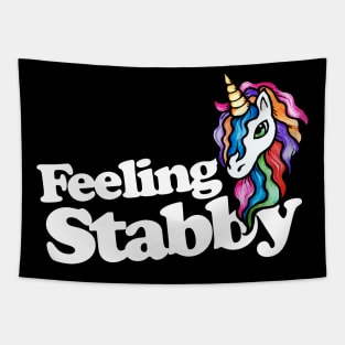 Feeling Stabby Unicorn Tapestry