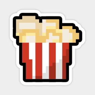 Pixel Art - popcorn black Magnet