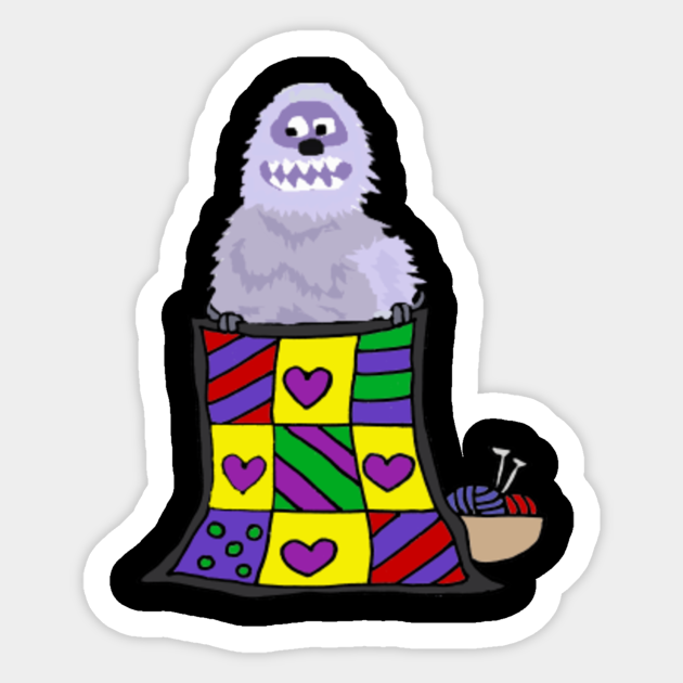 Funny Abominable Snowman Quilting Cartoon Quilting Sticker Teepublic Quilt cartoon 1 of 31. teepublic