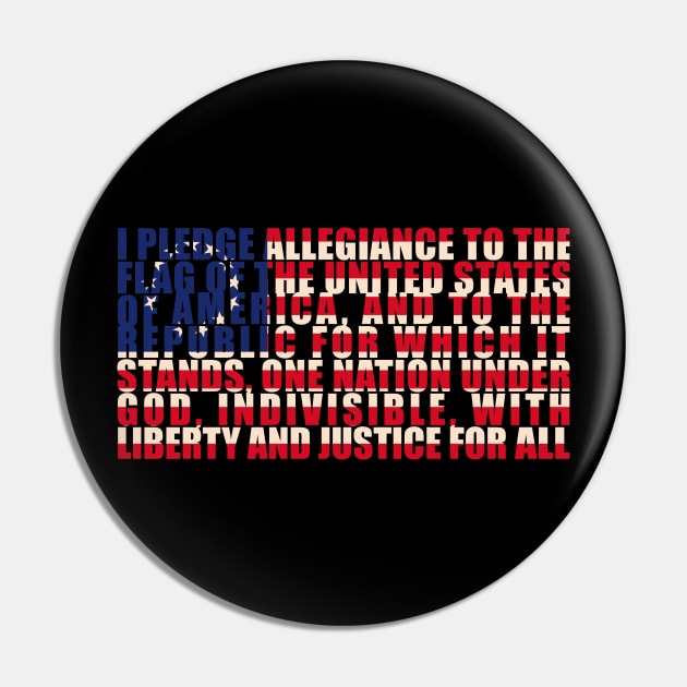 Pledge of Allegiance 1776 American Flag- Betsy Ross Pin by Alema Art