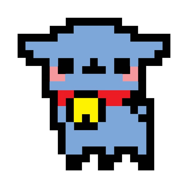 Cute Blue Pixel Lamb by PixelArtPlanet