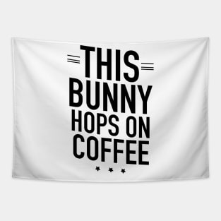 This bunny hops on coffee Tapestry