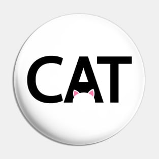 Cat being a cat typography design Pin