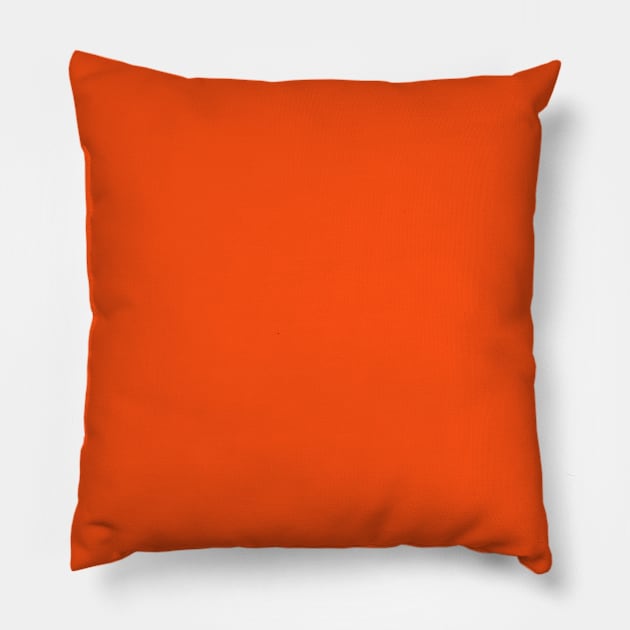 PLAIN SOLID Orioles Orange Pillow by colorsandpatterns