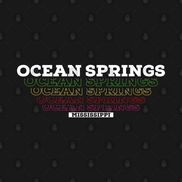 I Love Ocean Springs Mississippi USA Vintage by Zen Cosmos Official