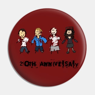 20th Anniversary Crayon Drawings Pin