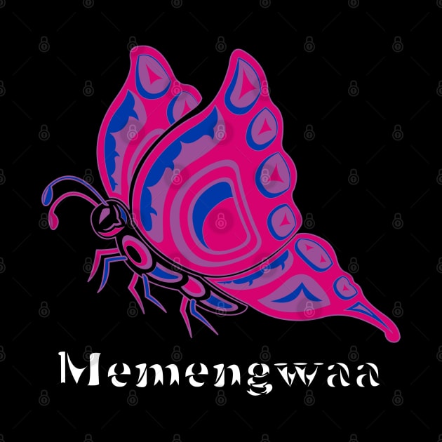 Memengwaa (Butterfly) Bisexual Pride by KendraHowland.Art.Scroll