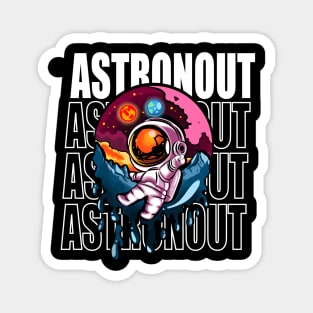 astronaut theme design Magnet