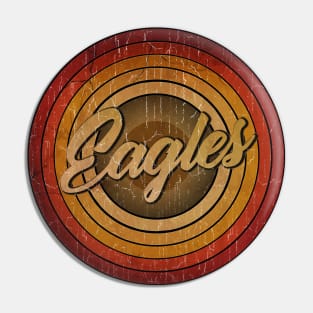 circle vintage retro faded eagles Pin