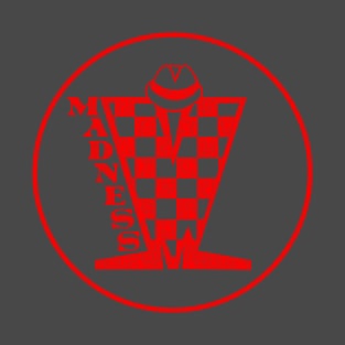 Madness Vintage Plastisol Texture Checkerboard Red T-Shirt