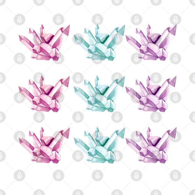 Fun Watercolor Gems pattern by kuallidesigns