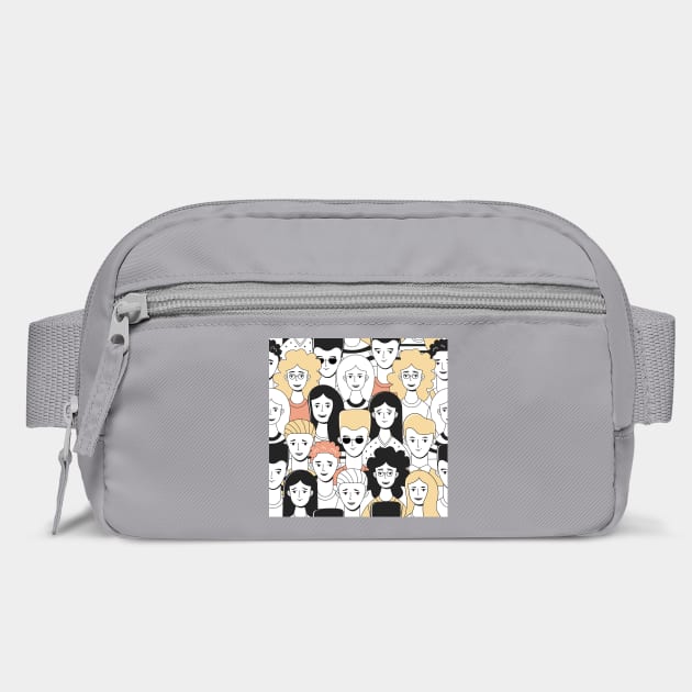 funny doodle people face pattern gift by Tshirtiz