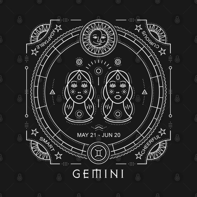 Gemini Astrological Zodiac Sun Sign by Pine Hill Goods