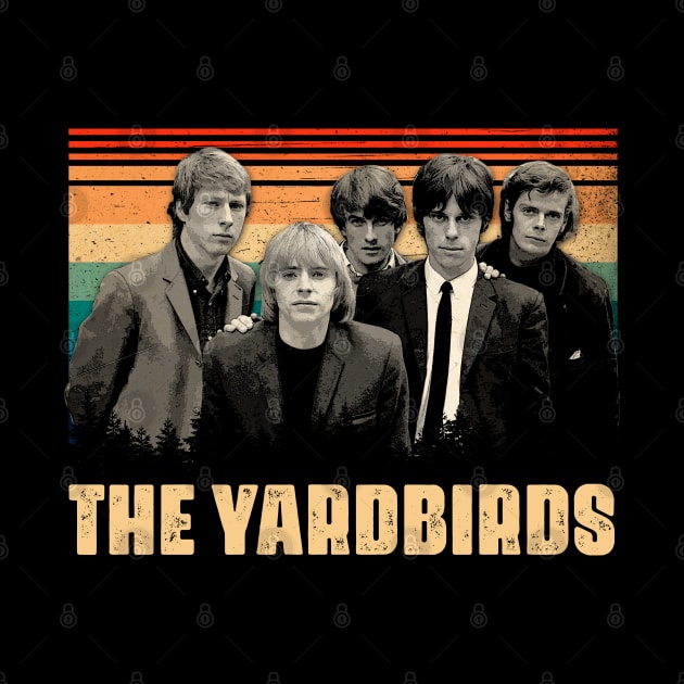 Yardbirds Journey Embrace the Influential Music Evolution and Rock 'n' Roll Innovations of the Band on a Tee by Irwin Bradtke