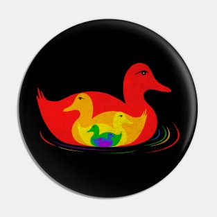 Duck Rainbow Pin