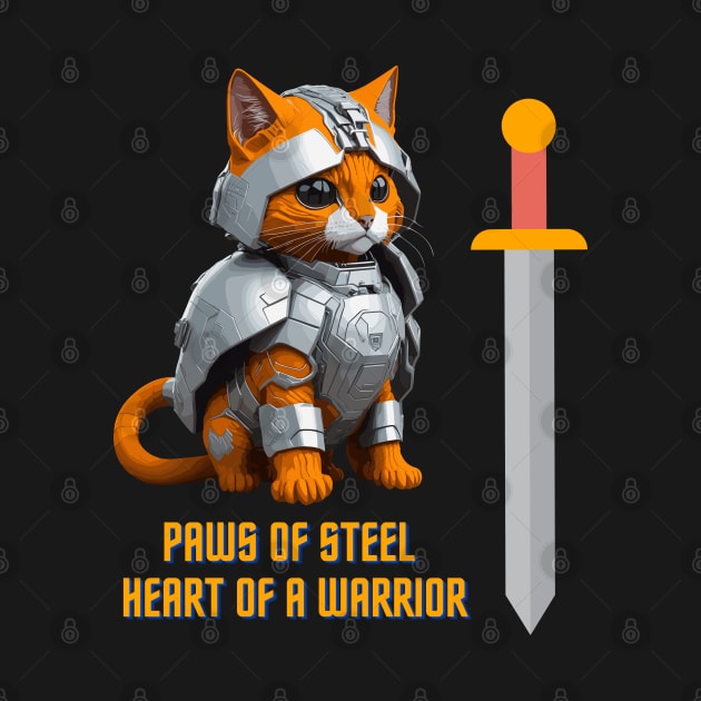 Cat in armor art by Merchandise Mania