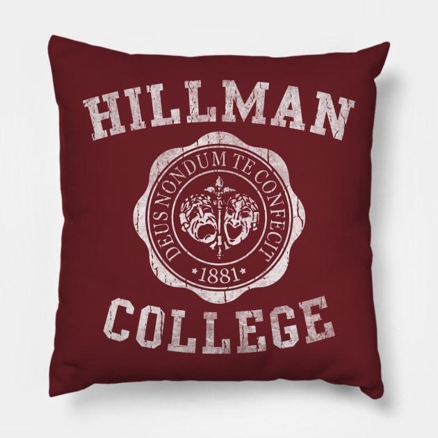 Hillman College Pillow by sobermacho