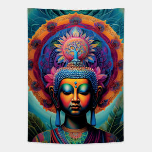 Buddha tree of life mandala Tapestry