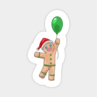 Gingerbread man Christmas Balloon Magnet