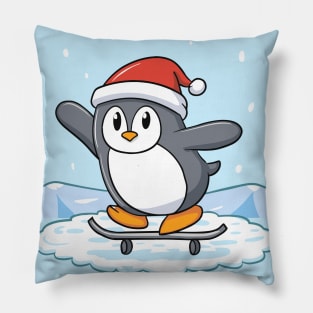 Adorably Festive Christmas penguin Pillow