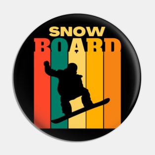 Retro Snowboard Pin