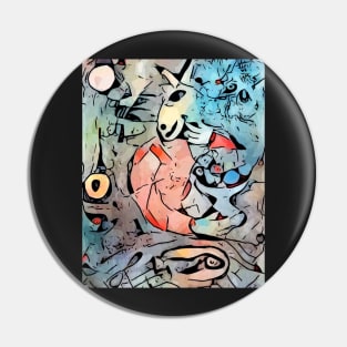 Miro meets Chagall (La veste rouge) Pin