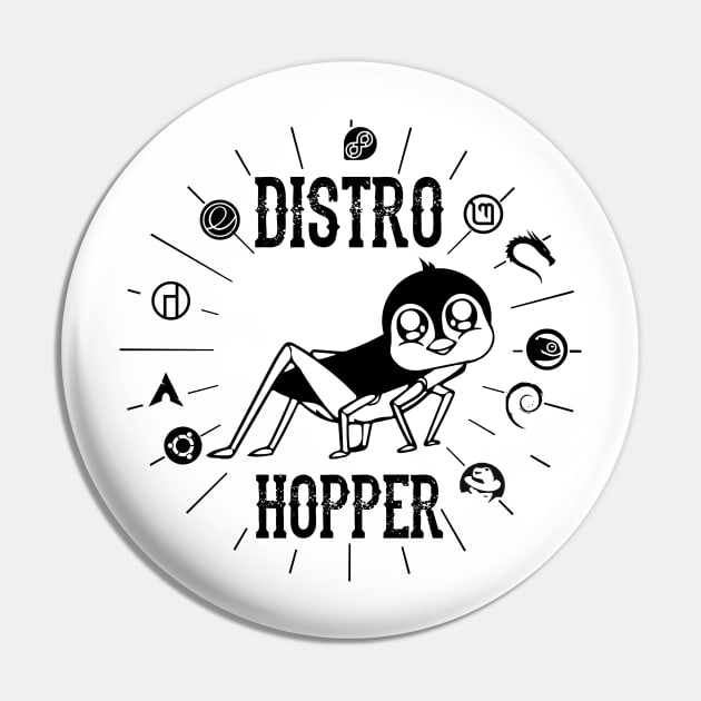 Distro Hopper Linux User Geek Pin by alltheprints