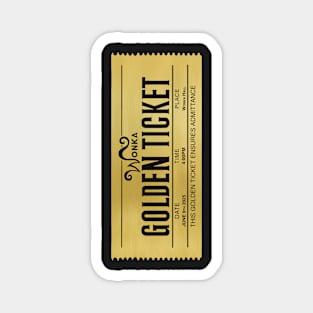 Willy wonka Golden ticket illustration Magnet