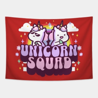 Unicorn Squad Kawaii Design Tapestry