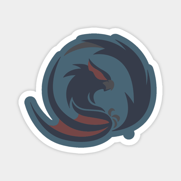 Lurking Predator - Nargacuga Magnet by kinokashi