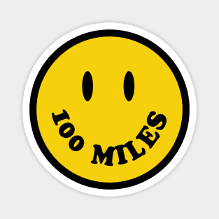 100 Miles Smiley Face Ultra Runner Magnet