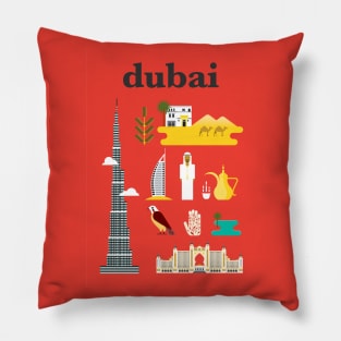 Dubai city poster Pillow