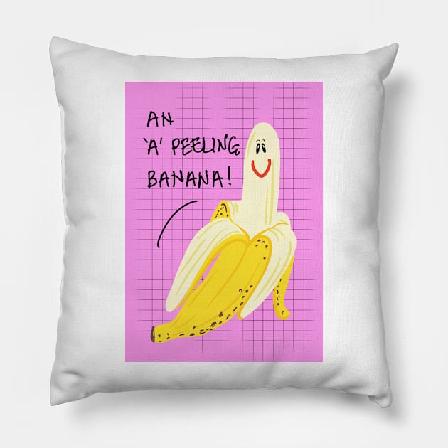 An A-peeling banana ! Pillow by AdamRegester