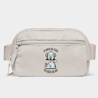 Cute Elephant Breathing Yoga In and Out Meditation design Bag