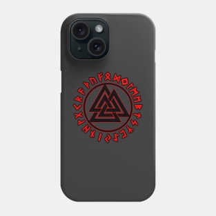 Triscalion Black Red Runes Phone Case